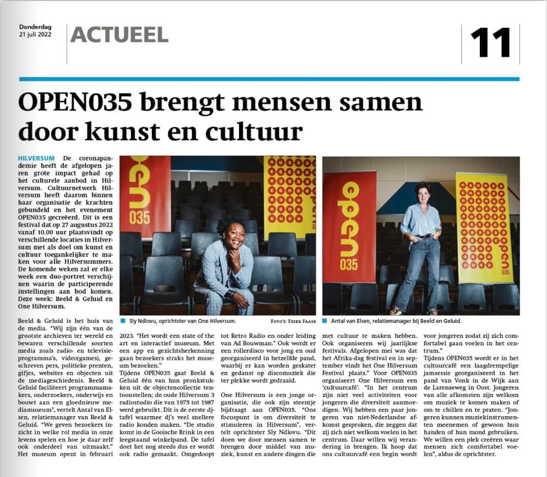 OPEN035 partners in de spotlights: Beeld & Geluid en One Hilversum.