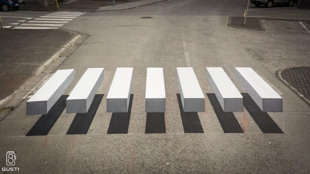 Zwevend zebrapad